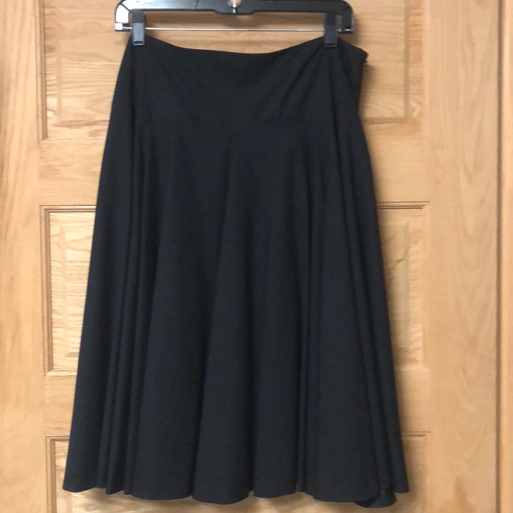 Reiss Black Long Swing Skirt